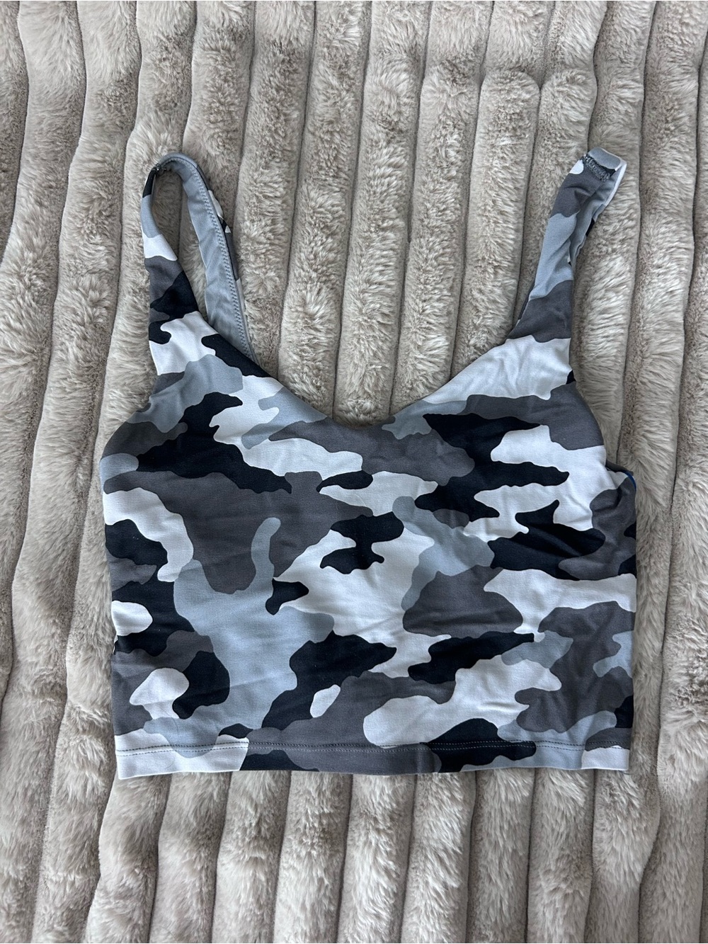 aerie Camo Sports Bralette in Gray and Black